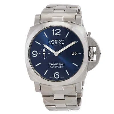 Pre-owned Panerai Luminor Marina Specchio Blu Automatic Men's Watch