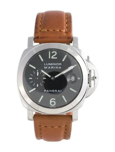 Pre-owned Panerai Luminor Marina Watch In Multicolor