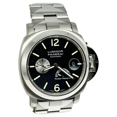 Pre-owned Panerai Luminor Pam00171 44mm Titanium Power Reserve Automatic Black Dial