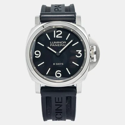 Pre-owned Panerai Luminor Pam00560 Manual Winding Black Stainless Steel Men's Wristwatch 44 Mm