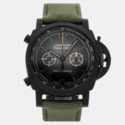 Pre-owned Panerai Luminor Pam01419 Black Carbotech Automatic Men's Wristwatches 44 Mm