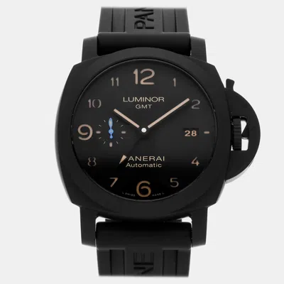 Pre-owned Panerai Luminor Pam01441 Black Ceramic Automatic Men's Watches 44mm
