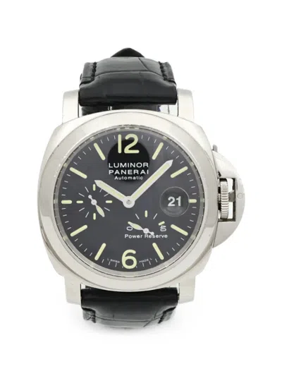 Pre-owned Panerai Luminor Power Reserve 44mm Watch In Black