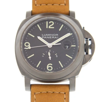 Panerai Luminor Power Reserve Pvd Automatic Black Dial Men's Watch Pam00028 In Gray
