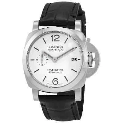 Pre-owned Panerai Luminor Quaranta Automatic White Dial Men's Watch Pam01371