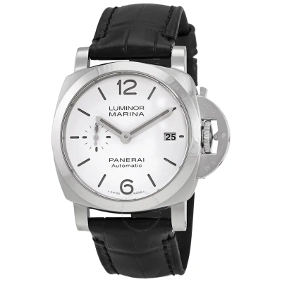 Panerai Luminor Automatic White Dial Men's Watch Pam01371 In Black / White