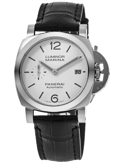Panerai Luminor Quaranta White Dial Leather Strap Men's Watch Pam01371