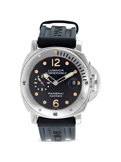 Pre-owned Panerai Luminor Submersible 44mm Watch In Black