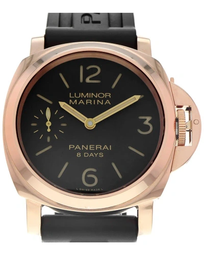Panerai Men's Luminor Watch, Circa 2015 (authentic ) In Black
