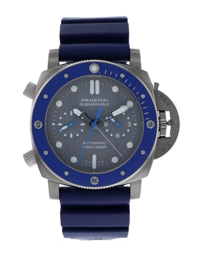 Panerai Men's Luminor Watch, Circa 2020 (authentic ) In Blue