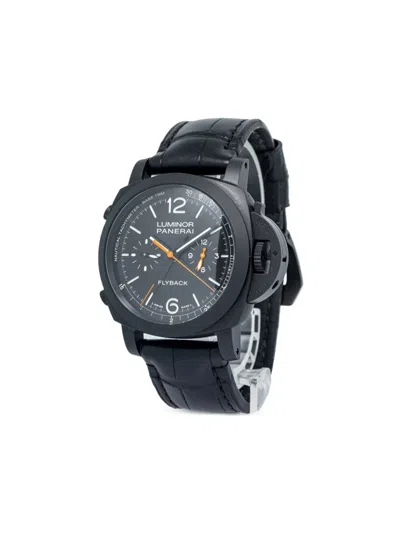 Pre-owned Panerai  Luminor Chrono Flyback 44mm In Black