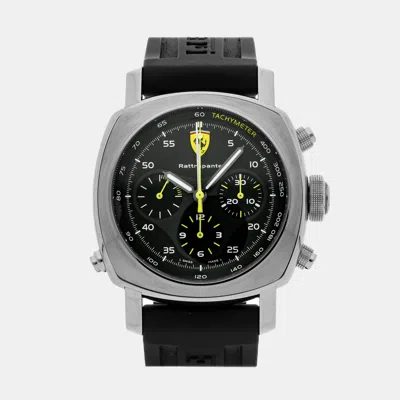 Pre-owned Panerai Ferrari Scuderia Rattrapante Fer00010 In Black