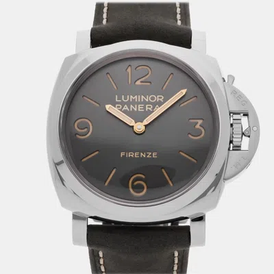 Pre-owned Panerai Luminor 1950 3 Days "firenze Boutique Edition" Pam 605 In Gray