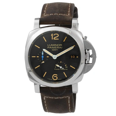 Panerai Luminor 1950 Automatic Black Dial Men's Watch Pam01537 In Black / Brown