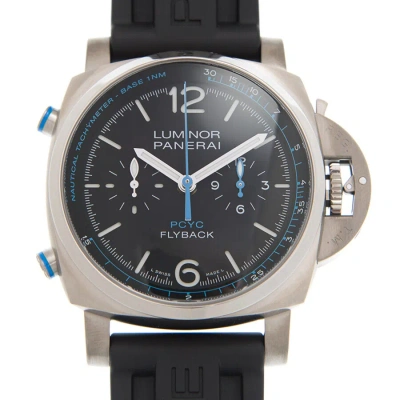 Panerai Luminor 1950 Pcyc Flyback Chronograph Automatic Black Dial Men's Watch Pam00764 In Black / Grey