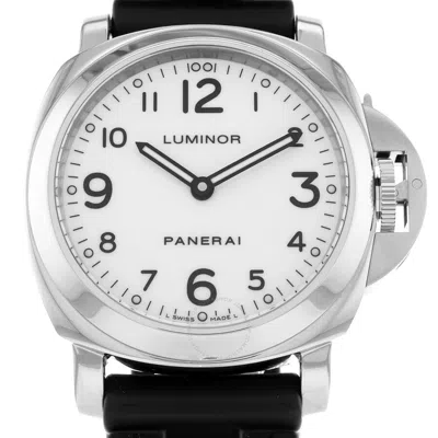 Panerai Luminor Base 8 Days Acciaio Hand Wind White Dial Men's Watch Pam00561