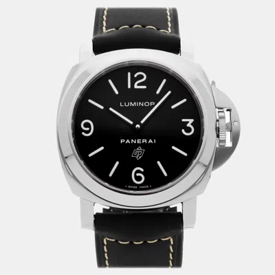 Pre-owned Panerai Luminor Base Logo Pam Manual Winding Men's Watch 44 Mm In Black