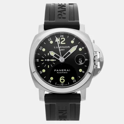 Pre-owned Panerai Luminor Gmt Pam 159 40 Mm In Black