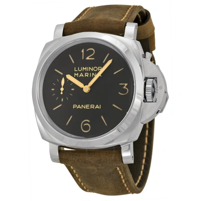 Panerai Luminor Marina Black Dial Men's Watch Pam00422 In Black / Brown / Skeleton