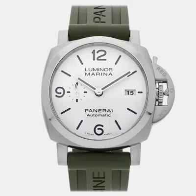 Pre-owned Panerai Luminor Marina Pam 1314 In White
