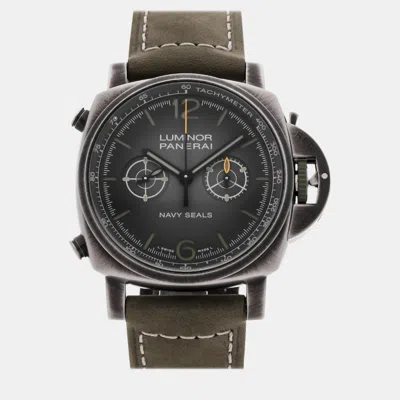 Pre-owned Panerai Luminor Navy Seals Pam 1409 In Grey