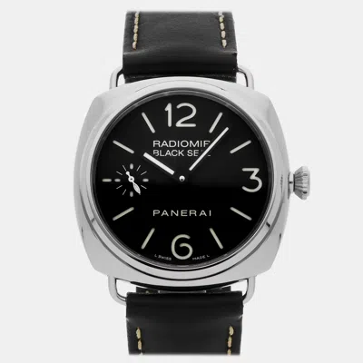 Pre-owned Panerai Luminor Power Reserve Pam 1090 Black Automatic Stainless Steel Men's Wristwatch 44