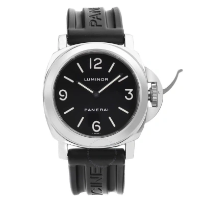 Panerai Luminor Hand Wind Black Dial Men's Watch Pam00002 In White