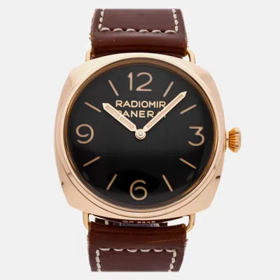 Pre-owned Panerai Radiomir 3 Day Pam 379 In Brown