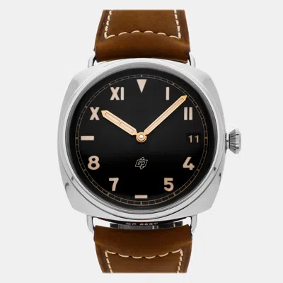 Pre-owned Panerai Radiomir California Date Pam 424 Date Manual Winding Black Stainless Steel Men's W