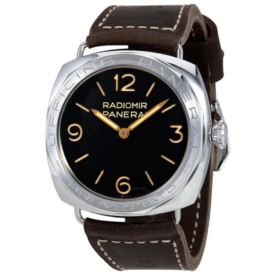 Panerai Radiomir Hand Wound Black Dial Limited Editon Men's Watch Pam00685 In Black / Brown / Dark / Gold