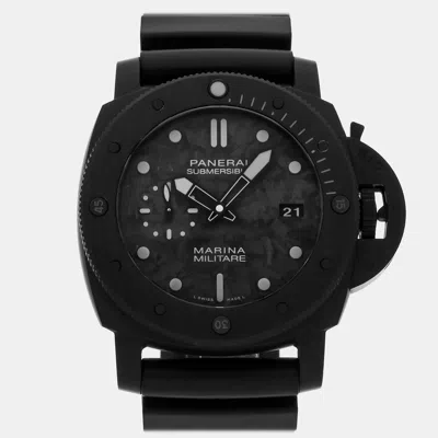 Pre-owned Panerai Submersible Marina Militare Pam 979 In Black