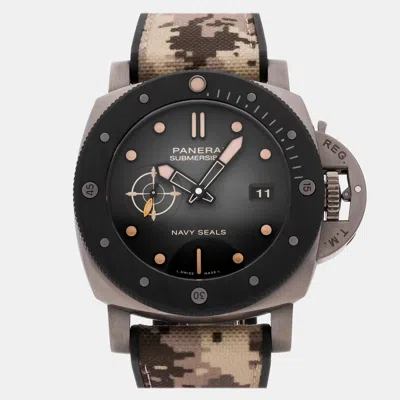Pre-owned Panerai Submersible Navy Seals Boutique Exclusive Pam 1669 In Black