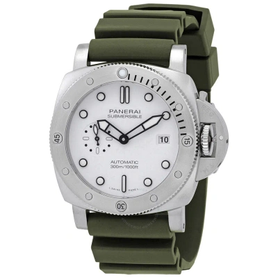Panerai Submersible Quarantaquattro Automatic White Dial Men's Watch Pam01226 In Aqua / Black / Green / White