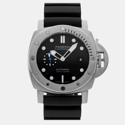Pre-owned Panerai Submersible Quarantaquattro Pam 1229 In Black