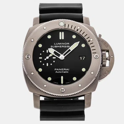 Pre-owned Panerai Luminor 1950 Submersible 3 Days Pam 305 Automatic 47 Mm In Black