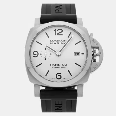 Pre-owned Panerai Luminor Marina Pam 1314 In White