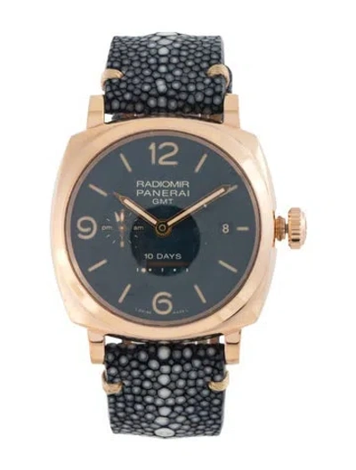 Pre-owned Panerai Radiomir 1940 10 Days Gmt Watch In Multi