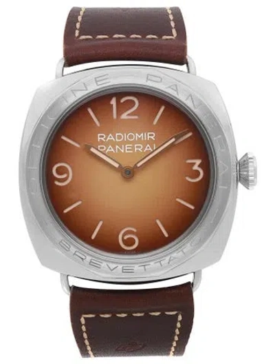 Pre-owned Panerai Radiomir 3 Days Acciaio Brevettato Tropical Watch In Multicolor