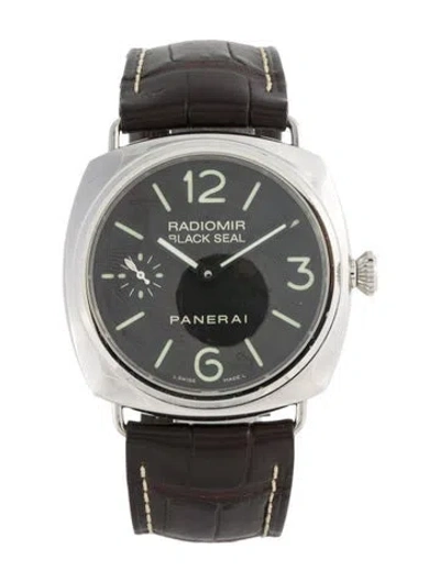 Pre-owned Panerai Radiomir 8 Days "black Seal" Watch In Multi
