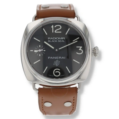 Panerai Radiomir Black Seal Hand Wind Black Dial Men's Watch Pam00754 In Black / Brown