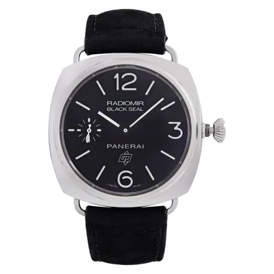 Pre-owned Panerai Radiomir Black Seal Steel Black Dial Hand Wind Men's Watch Pam00380