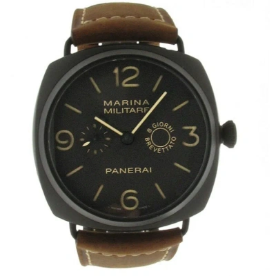 Panerai Radiomir Composite Marina Militaire Brown Dial Leather Men's Watch Pam00339 In Neutral