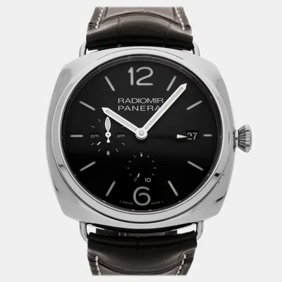 Pre-owned Panerai Radiomir Pam 00323 Black Stainless Steel Men Wristwatch 47mm