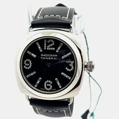 Pre-owned Panerai Radiomir Pam00066 Automatic Black Dial 18k White Gold Men's Wristwatch 40 Mm