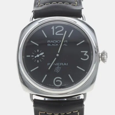 Pre-owned Panerai Radiomir Pam00754 Black Stainless Steel Manual Winding Men's Watches 45mm