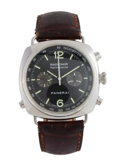 Pre-owned Panerai Radiomir Rattrapante Watch In Multicolor