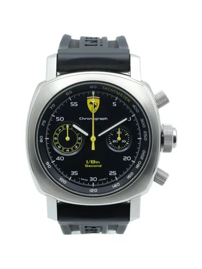 Pre-owned Panerai Scuderia Chronograph 45mm Watch In Black