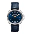 PANERAI STAINLESS STEEL AND ALLIGATOR LEATHER LUMINOR DUE WATCH 42MM