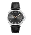 PANERAI STAINLESS STEEL AND ALLIGATOR LEATHER LUMINOR DUE WATCH 42MM