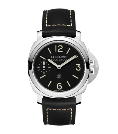Panerai Stainless Steel Luminor Watch In Black